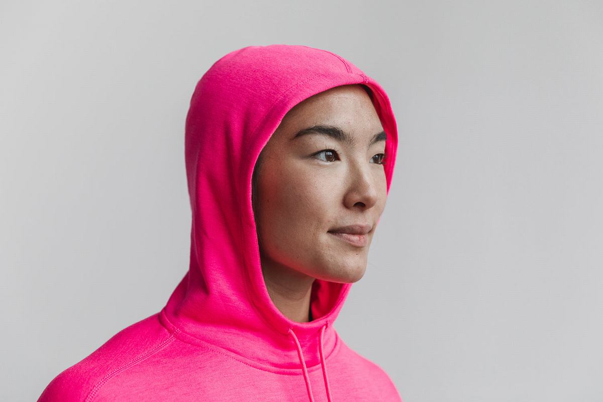 Nobull Neon Women's Hoodie Pink | Australia (VS0892)
